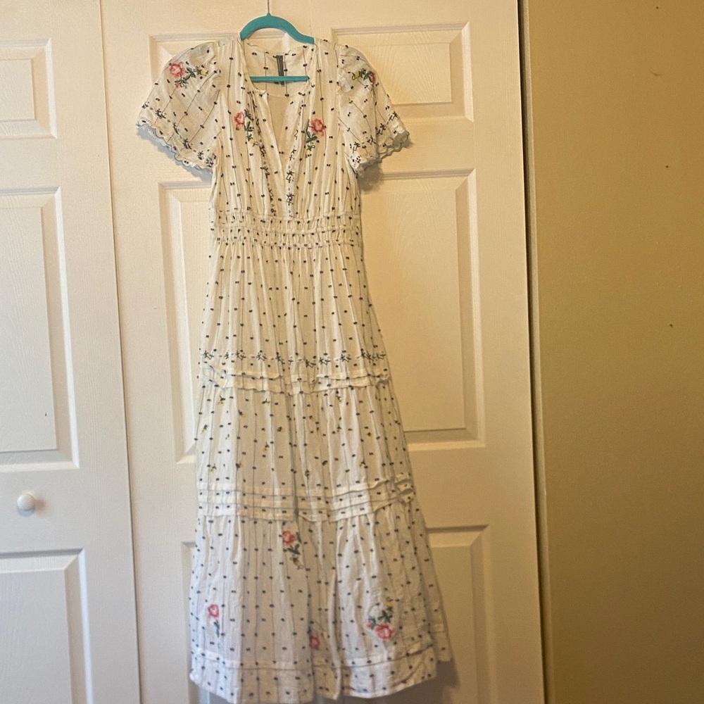 Anthropologie Embroidered Somerset Dress